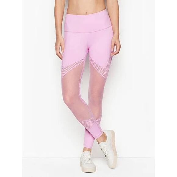 Victoria's Secret  Lavender Fishnet Mesh Knockout 7/8 Tight women's size large - Picture 1 of 14